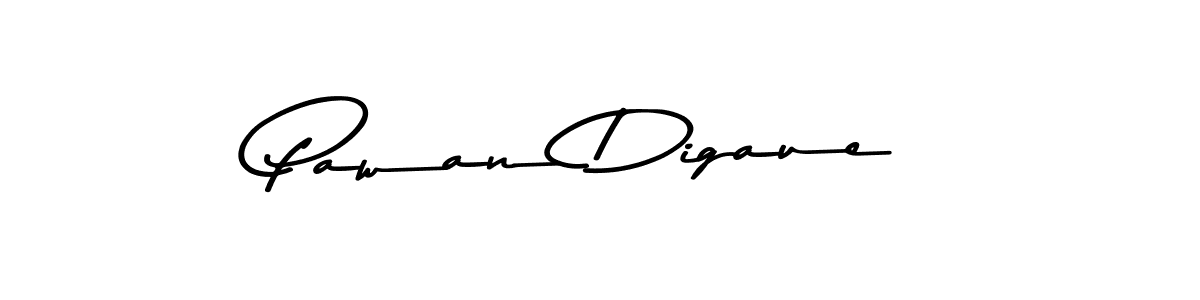 How to make Pawan Digaue name signature. Use Asem Kandis PERSONAL USE style for creating short signs online. This is the latest handwritten sign. Pawan Digaue signature style 9 images and pictures png