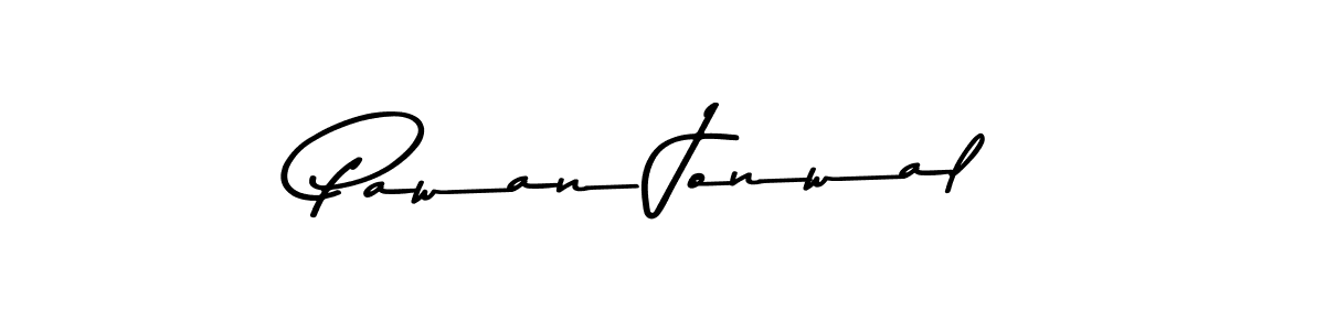 How to make Pawan Jonwal name signature. Use Asem Kandis PERSONAL USE style for creating short signs online. This is the latest handwritten sign. Pawan Jonwal signature style 9 images and pictures png
