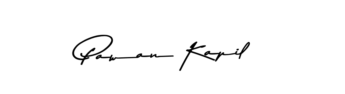 How to make Pawan Kapil name signature. Use Asem Kandis PERSONAL USE style for creating short signs online. This is the latest handwritten sign. Pawan Kapil signature style 9 images and pictures png