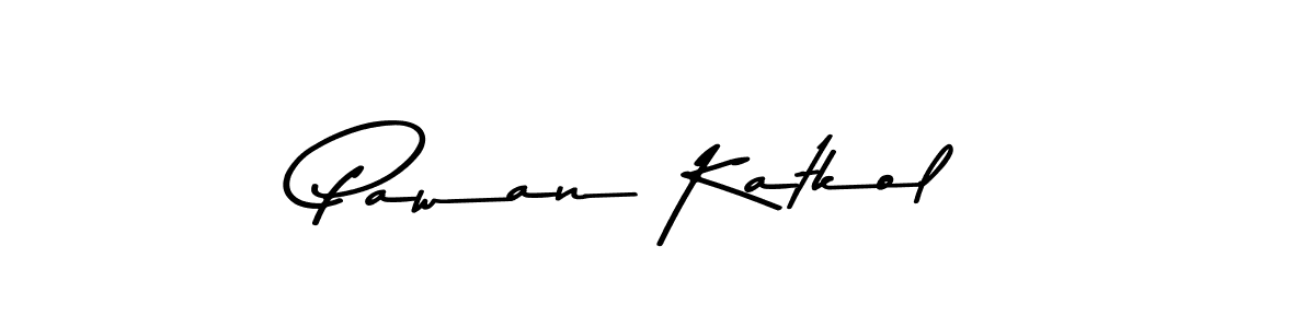 How to make Pawan Katkol name signature. Use Asem Kandis PERSONAL USE style for creating short signs online. This is the latest handwritten sign. Pawan Katkol signature style 9 images and pictures png