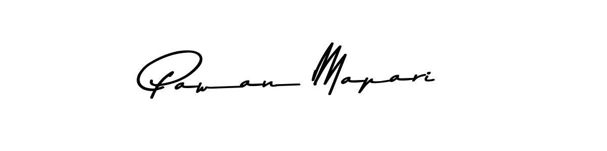 How to make Pawan Mapari name signature. Use Asem Kandis PERSONAL USE style for creating short signs online. This is the latest handwritten sign. Pawan Mapari signature style 9 images and pictures png