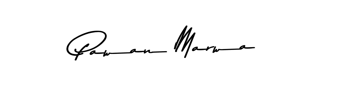 How to make Pawan Marwa name signature. Use Asem Kandis PERSONAL USE style for creating short signs online. This is the latest handwritten sign. Pawan Marwa signature style 9 images and pictures png