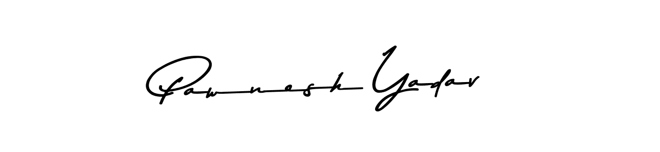 Make a beautiful signature design for name Pawnesh Yadav. With this signature (Asem Kandis PERSONAL USE) style, you can create a handwritten signature for free. Pawnesh Yadav signature style 9 images and pictures png