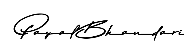 Elevate your brand with a stunning Payal Bhandari eSignature. The Asem Kandis PERSONAL USE style provides a balanced, flowing aesthetic for everyday signing. Payal Bhandari signature style 9 images and pictures png