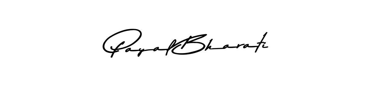 How to make Payal Bharati name signature. Use Asem Kandis PERSONAL USE style for creating short signs online. This is the latest handwritten sign. Payal Bharati signature style 9 images and pictures png