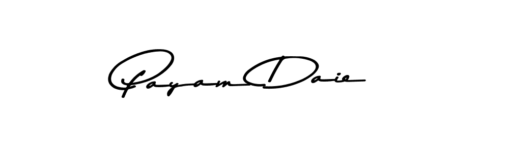 Make a beautiful signature design for name Payam Daie. With this signature (Asem Kandis PERSONAL USE) style, you can create a handwritten signature for free. Payam Daie signature style 9 images and pictures png