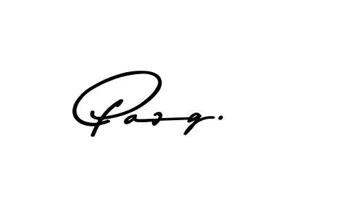 The best way (Asem Kandis PERSONAL USE) to make a short signature is to pick only two or three words in your name. The name Pazg. include a total of six letters. For converting this name. Pazg. signature style 9 images and pictures png