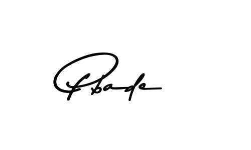 How to make Pbade name signature. Use Asem Kandis PERSONAL USE style for creating short signs online. This is the latest handwritten sign. Pbade signature style 9 images and pictures png