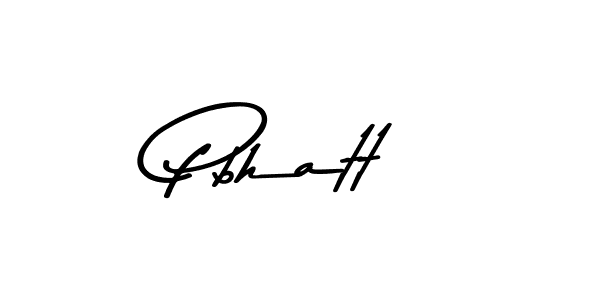 Design your own signature with our free online signature maker. With this signature software, you can create a handwritten (Asem Kandis PERSONAL USE) signature for name Pbhatt. Pbhatt signature style 9 images and pictures png