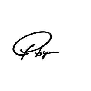 Design your own signature with our free online signature maker. With this signature software, you can create a handwritten (Asem Kandis PERSONAL USE) signature for name Pby. Pby signature style 9 images and pictures png
