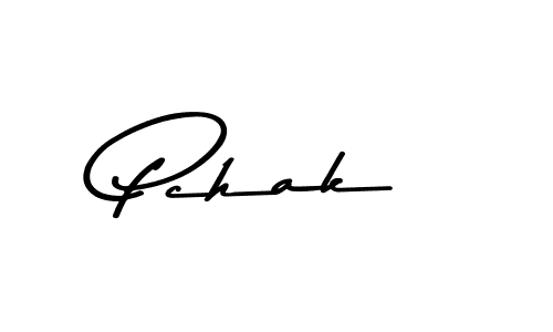 How to make Pchak name signature. Use Asem Kandis PERSONAL USE style for creating short signs online. This is the latest handwritten sign. Pchak signature style 9 images and pictures png