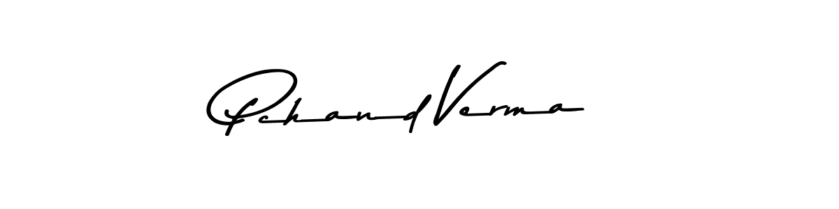 This is the best signature style for the Pchand Verma name. Also you like these signature font (Asem Kandis PERSONAL USE). Mix name signature. Pchand Verma signature style 9 images and pictures png