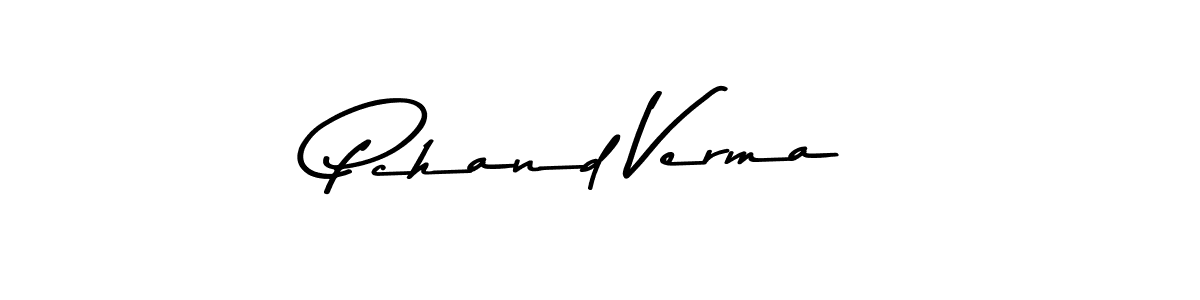 This is the best signature style for the Pchand Verma name. Also you like these signature font (Asem Kandis PERSONAL USE). Mix name signature. Pchand Verma signature style 9 images and pictures png