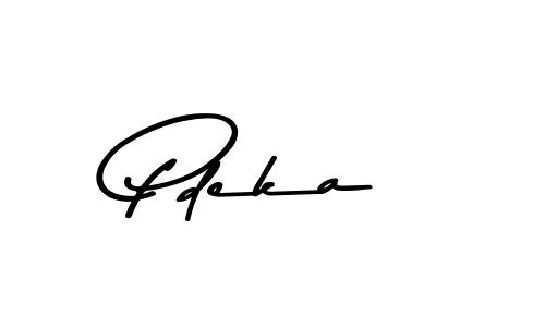 Use a signature maker to create a handwritten signature online. With this signature software, you can design (Asem Kandis PERSONAL USE) your own signature for name Pdeka. Pdeka signature style 9 images and pictures png