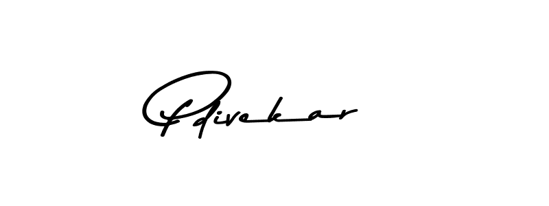 How to make Pdivekar name signature. Use Asem Kandis PERSONAL USE style for creating short signs online. This is the latest handwritten sign. Pdivekar signature style 9 images and pictures png