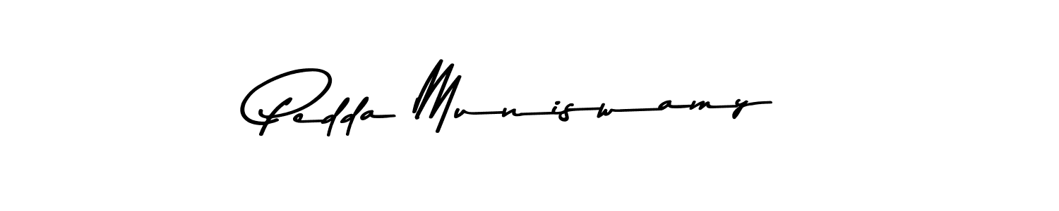 if you are searching for the best signature style for your name Pedda Muniswamy. so please give up your signature search. here we have designed multiple signature styles  using Asem Kandis PERSONAL USE. Pedda Muniswamy signature style 9 images and pictures png