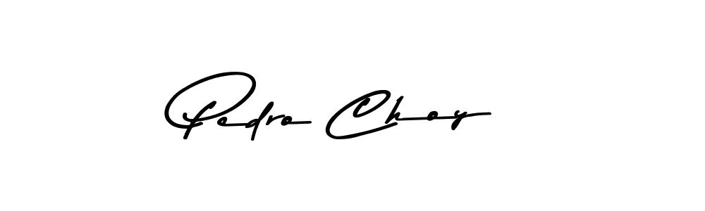 How to make Pedro Choy name signature. Use Asem Kandis PERSONAL USE style for creating short signs online. This is the latest handwritten sign. Pedro Choy signature style 9 images and pictures png