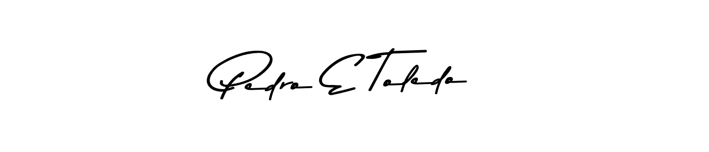 You should practise on your own different ways (Asem Kandis PERSONAL USE) to write your name (Pedro E Toledo) in signature. don't let someone else do it for you. Pedro E Toledo signature style 9 images and pictures png