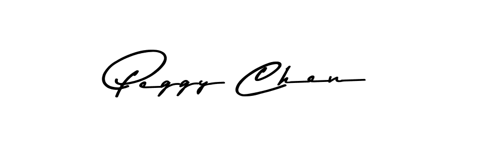 How to make Peggy Chen name signature. Use Asem Kandis PERSONAL USE style for creating short signs online. This is the latest handwritten sign. Peggy Chen signature style 9 images and pictures png