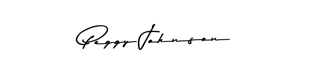 Design your own signature with our free online signature maker. With this signature software, you can create a handwritten (Asem Kandis PERSONAL USE) signature for name Peggy Johnson. Peggy Johnson signature style 9 images and pictures png