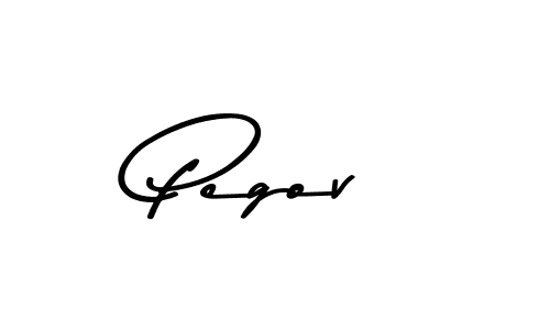 Make a beautiful signature design for name Pegov. With this signature (Asem Kandis PERSONAL USE) style, you can create a handwritten signature for free. Pegov signature style 9 images and pictures png