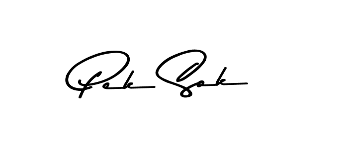 Make a beautiful signature design for name Pek Sok. With this signature (Asem Kandis PERSONAL USE) style, you can create a handwritten signature for free. Pek Sok signature style 9 images and pictures png