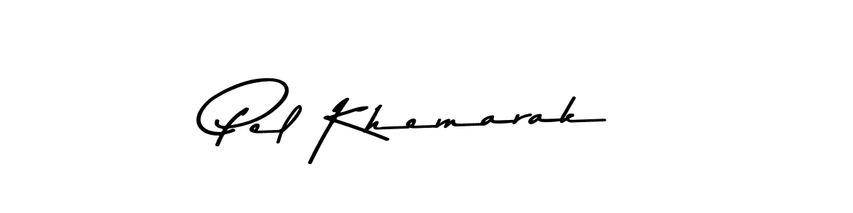 How to make Pel Khemarak name signature. Use Asem Kandis PERSONAL USE style for creating short signs online. This is the latest handwritten sign. Pel Khemarak signature style 9 images and pictures png