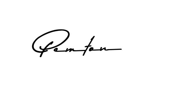 How to make Pemton name signature. Use Asem Kandis PERSONAL USE style for creating short signs online. This is the latest handwritten sign. Pemton signature style 9 images and pictures png