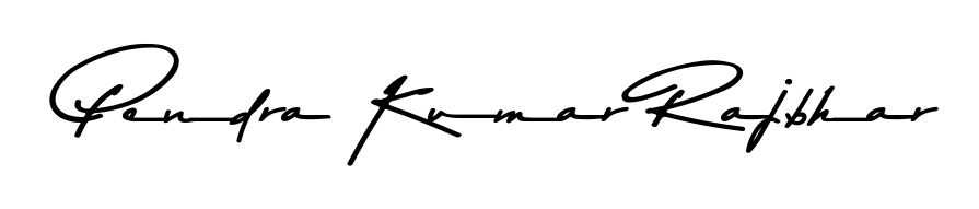 The Asem Kandis PERSONAL USE font transforms the name Pendra Kumar Rajbhar into an executive sign with sharp precision and distinguished character. Pendra Kumar Rajbhar signature style 9 images and pictures png