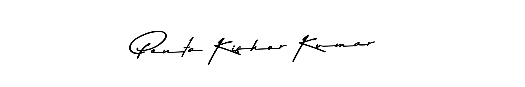 Design your own signature with our free online signature maker. With this signature software, you can create a handwritten (Asem Kandis PERSONAL USE) signature for name Penta Kishor Kumar. Penta Kishor Kumar signature style 9 images and pictures png