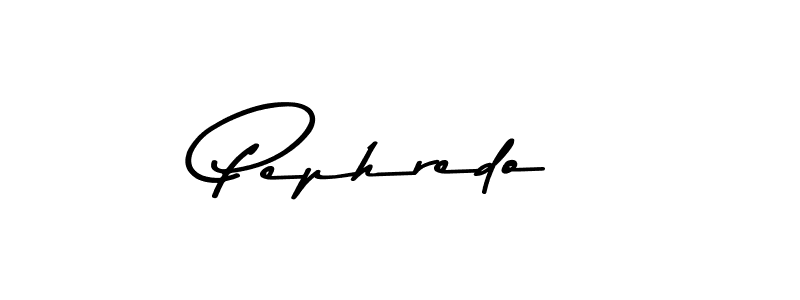 How to make Pephredo name signature. Use Asem Kandis PERSONAL USE style for creating short signs online. This is the latest handwritten sign. Pephredo signature style 9 images and pictures png