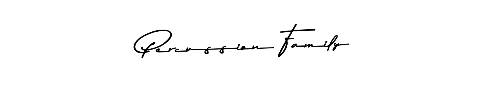 How to make Percussion Family name signature. Use Asem Kandis PERSONAL USE style for creating short signs online. This is the latest handwritten sign. Percussion Family signature style 9 images and pictures png