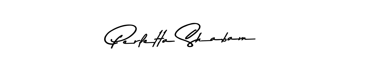 Also You can easily find your signature by using the search form. We will create Perletta Shabam name handwritten signature images for you free of cost using Asem Kandis PERSONAL USE sign style. Perletta Shabam signature style 9 images and pictures png