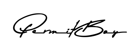 The Asem Kandis PERSONAL USE handwriting style adds charm and authenticity to name Permit Boy. A wonderful choice for personal thank-you notes. Permit Boy signature style 9 images and pictures png