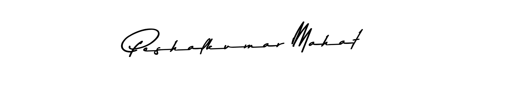 Make a beautiful signature design for name Peshalkumar Mahat. With this signature (Asem Kandis PERSONAL USE) style, you can create a handwritten signature for free. Peshalkumar Mahat signature style 9 images and pictures png