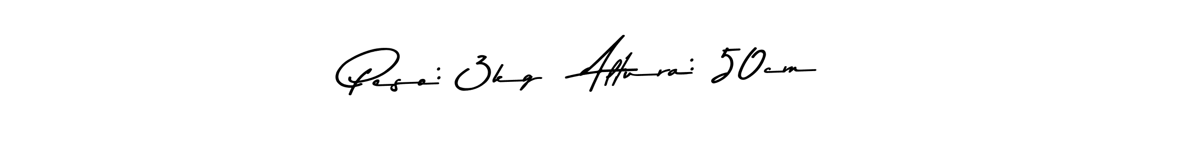 Make a beautiful signature design for name Peso: 3kg   Altura: 50cm. With this signature (Asem Kandis PERSONAL USE) style, you can create a handwritten signature for free. Peso: 3kg   Altura: 50cm signature style 9 images and pictures png