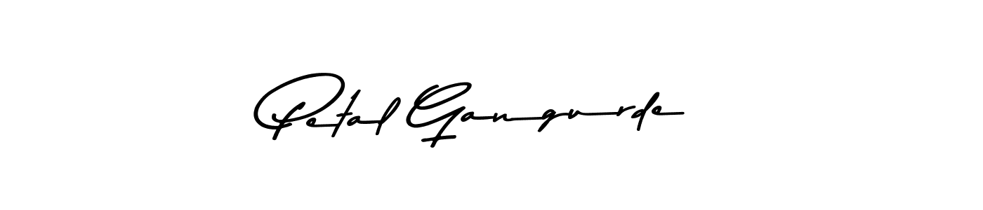 Petal Gangurde stylish signature style. Best Handwritten Sign (Asem Kandis PERSONAL USE) for my name. Handwritten Signature Collection Ideas for my name Petal Gangurde. Petal Gangurde signature style 9 images and pictures png