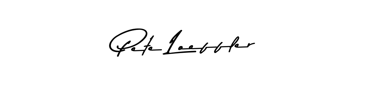 How to make Pete Loeffler name signature. Use Asem Kandis PERSONAL USE style for creating short signs online. This is the latest handwritten sign. Pete Loeffler signature style 9 images and pictures png