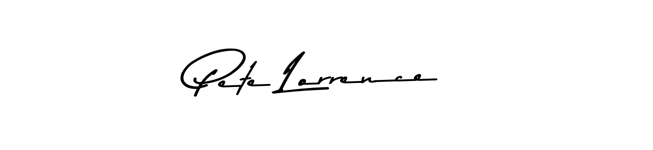 if you are searching for the best signature style for your name Pete Lorrence. so please give up your signature search. here we have designed multiple signature styles  using Asem Kandis PERSONAL USE. Pete Lorrence signature style 9 images and pictures png