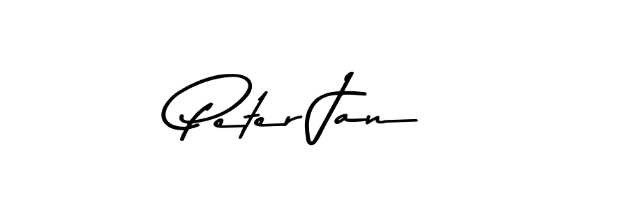 How to make Peter Jan name signature. Use Asem Kandis PERSONAL USE style for creating short signs online. This is the latest handwritten sign. Peter Jan signature style 9 images and pictures png