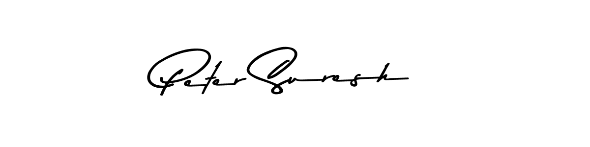 Create a beautiful signature design for name Peter Suresh. With this signature (Asem Kandis PERSONAL USE) fonts, you can make a handwritten signature for free. Peter Suresh signature style 9 images and pictures png