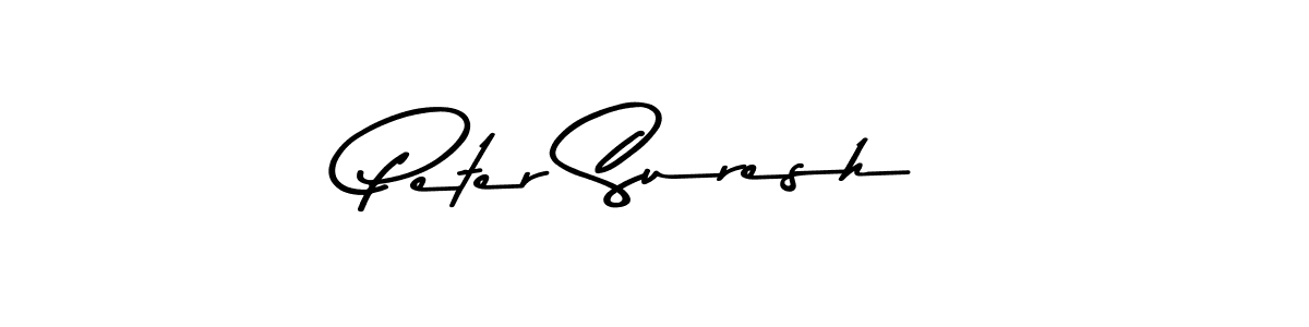 Create a beautiful signature design for name Peter Suresh. With this signature (Asem Kandis PERSONAL USE) fonts, you can make a handwritten signature for free. Peter Suresh signature style 9 images and pictures png