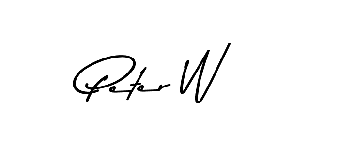 Design your own signature with our free online signature maker. With this signature software, you can create a handwritten (Asem Kandis PERSONAL USE) signature for name Peter W. Peter W signature style 9 images and pictures png