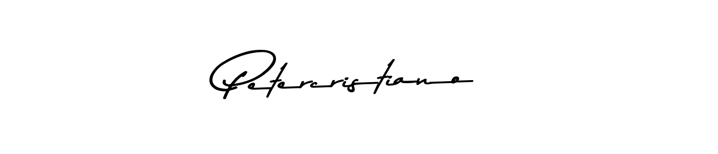 Petercristiano stylish signature style. Best Handwritten Sign (Asem Kandis PERSONAL USE) for my name. Handwritten Signature Collection Ideas for my name Petercristiano. Petercristiano signature style 9 images and pictures png