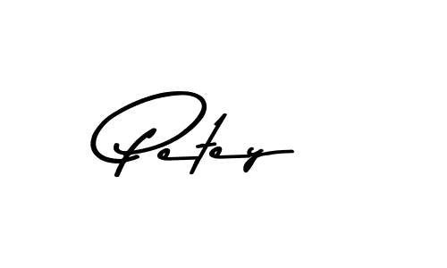 Make a beautiful signature design for name Petey. With this signature (Asem Kandis PERSONAL USE) style, you can create a handwritten signature for free. Petey signature style 9 images and pictures png