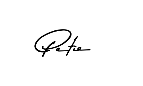 How to make Petie signature? Asem Kandis PERSONAL USE is a professional autograph style. Create handwritten signature for Petie name. Petie signature style 9 images and pictures png