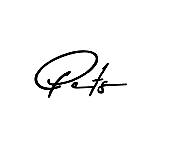 Make a beautiful signature design for name Pets. With this signature (Asem Kandis PERSONAL USE) style, you can create a handwritten signature for free. Pets signature style 9 images and pictures png