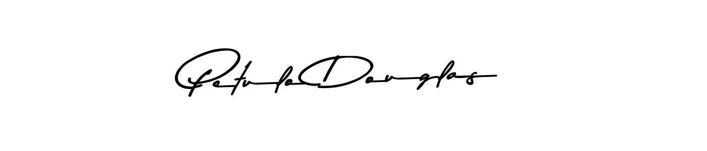 Create a beautiful signature design for name Petulo Douglas. With this signature (Asem Kandis PERSONAL USE) fonts, you can make a handwritten signature for free. Petulo Douglas signature style 9 images and pictures png