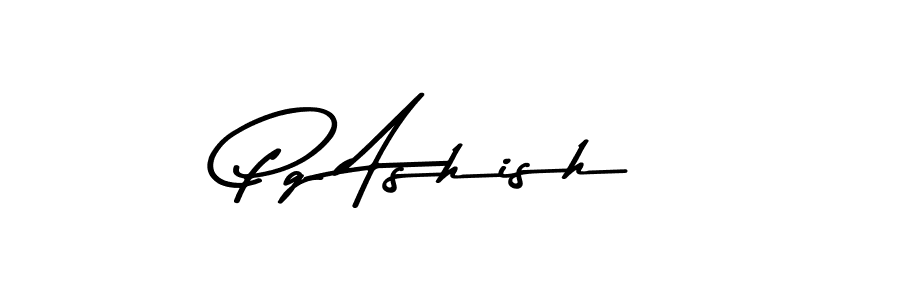 Use a signature maker to create a handwritten signature online. With this signature software, you can design (Asem Kandis PERSONAL USE) your own signature for name Pg Ashish. Pg Ashish signature style 9 images and pictures png