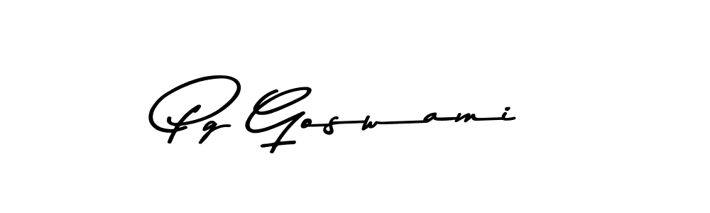 Design your own signature with our free online signature maker. With this signature software, you can create a handwritten (Asem Kandis PERSONAL USE) signature for name Pg Goswami. Pg Goswami signature style 9 images and pictures png